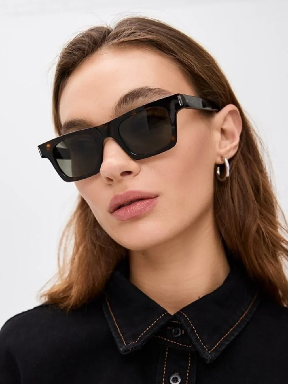 NEW SAINT LAURENT SQUARE HAVANA SUNGLASSES SL719 002 SAINT LAURENT SL 719 002